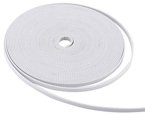 Zahnriemen Stahl, Zahnriemen, 10M Weißer offener Zahnriemen für 3D Drucker 6 mm Breite PU mit Stahlkern, 6 mm Breite