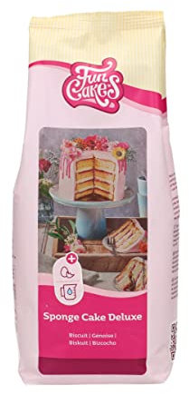 FunCakes Mix für Biskuit Deluxe: Einfach zu bedienen, wunderbar leichter Biskuitkuchen, perfekt für die Kuchendekoration, Konditorqualität, Kuchenbasis, Halal., 1 kg