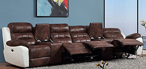 Elektrische Mikrofaser Kinosofa Relaxcouch Fernsehsofa 5131eeee-Cup-42-PU