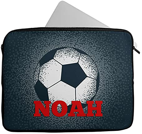 Novelty Things Personalised Any Name FootBall Design Laptop Case Sleeve Tablet Bag Chromebook Gift 345 (16-17 inch)