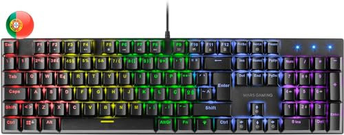 Mars Gaming MKMINIPRO, Clavier mécanique Ultra-Compact 60%, commutateurs mécaniques Hot-Swappable, éclairage RGB Chrome, Clavier Gaming Antighosting, Multiplateforme, Switch Silencieux, US, Noir
