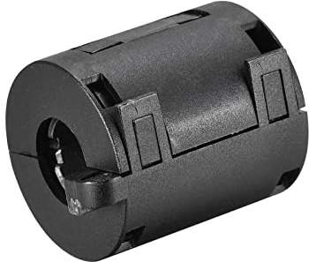 sourcing map 5 Stück Ferritkerne für Kabel, 13mm Innendurchmesser RFI EMI Rauschunterdrückungs-Kabelclip für USB Kabel, Audio und Video Kabel Stromkabel, Schwarz