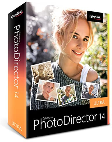 CyberLink PhotoDirector 14 Ultra | Leistungsstarkes Bildbearbeitungsprogramm | Komplettes Fotostudio | Erstellt perpekte Fotocollage / Fotoshow / Panorama | Lichteffekte | GIF | Windows 10/11 [Box]