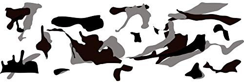 folimac 8,50€/m² Camouflage Autofolie Selbstklebend Blasenfrei mit Luftkanäle 3D bekleben, Schwarz Weiß Grau Braun #1401 (2m x 152 cm)