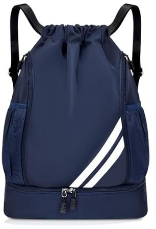 BODYGAD Fashion Turnbeutel, Sporttasche Herren Damen Fußballtasche Große Kapazität Sportrucksäcke Backpacker Rucksack mit Bodenfach und breitem Kordelzug Sporttasche Kinder Backpacker Rucksack