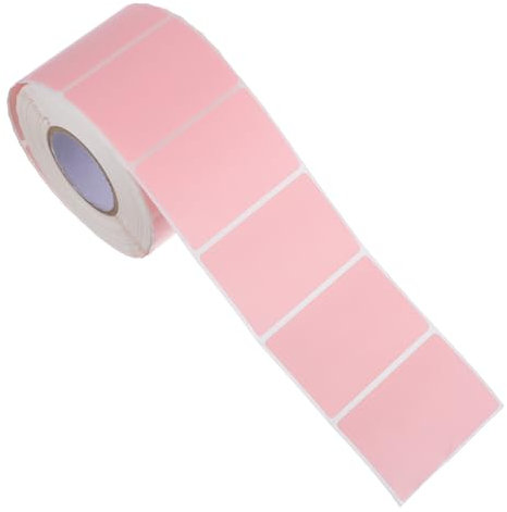 4 Stück Etiketten aus Thermopapier Punktaufkleber Thermoaufkleber Thermal- dekorative sticker Thermisches Etikettenpapier transparente Aufkleber Tafeletiketten Thermoetiketten Rosa HOODANCOS
