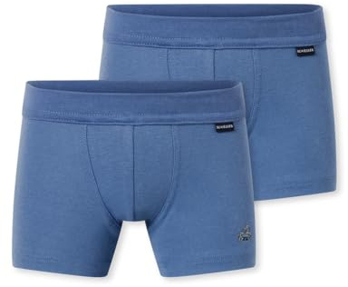 Schiesser Boy's 2pack Shorts-Fine Rib Multipack Underwear, Assorted 7_181845, 128