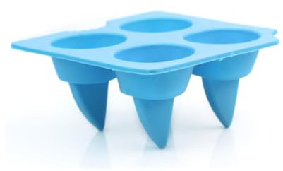 SECFOU Shark Fin Ice Cube Mold Creative Blue Ice Making Tray Sturdy for Home Bar and Party Use