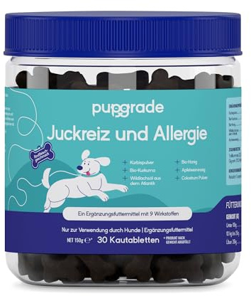 PupGrade Juckreiz und Allergie für Hunde – Hautgesundheit & Immununterstützung mit Atlantischem Lachsöl – Hilft bei Juckreiz – 30 Weiche Kausnacks