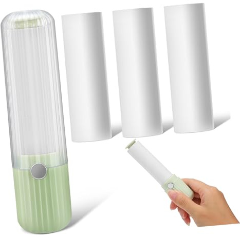 NIYANGLE Mini Rullo Levapelucchi Portatile, Leva Peli per Animali, Plastico, 1 Ricarica per Vestiti e Mobili, Casa e Viaggio