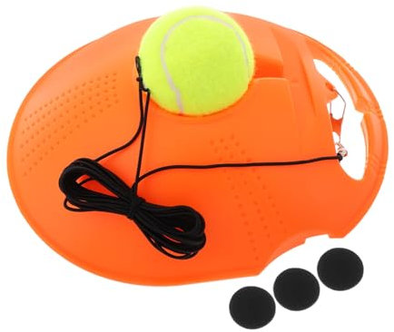 Supvox 1 Satz Tennistrainer Tennis-trainingsball Tennis-trainingszubehör Tenniszubehör Tennis-Trainings-Rebound-Ball Rebound-tennistrainer Tennis-übungsgerät Tennistrainer Orange Plastik