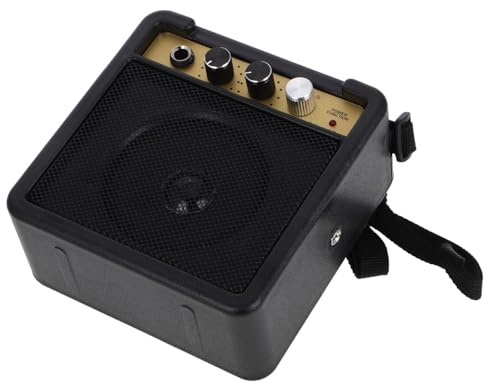 Operitacx Mini Amplificador para Guitarra Eléctrica 5w, Sonido de Alta Fidelidad, Compacto y Portátil, para Práctica en Casa, sin Batería