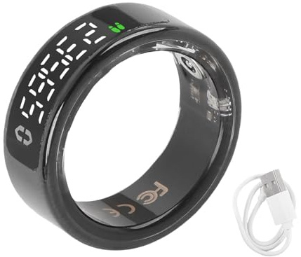CHEOTIME Smart Ring, Smart Health Ring for Women Men Fitness Tracker con frecuencia cardíaca, oxígeno sanguíneo, presión Arterial, monitoreo del sueño, conteo de Pasos, (ID 22.2mm / 0.87in)