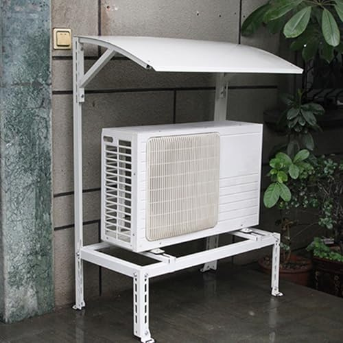 Soporte de Suelo para Minisplit con Dosel, Soporte de Aire Acondicionado de Acero Galvanizado Resistente a la Intemperie para Aire Split, Soporta Hasta 300 Kg