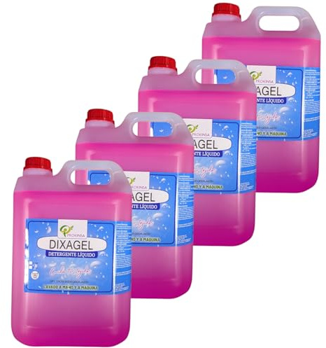 Detergente Líquido para Ropa – 20L Total (4x5L) – Aroma Fresco Dixagel– Limpieza Efectiva para Hogar y Uso Profesional