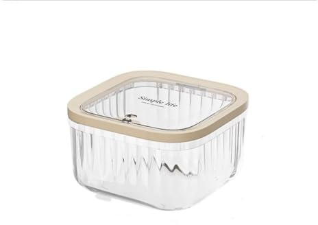 TaTasay Desktop Trash Can with Lid, Mini Desk Organizer, Small Desktop Garbage Can for Office, Bathroom, Vanity, Bedroom, Small