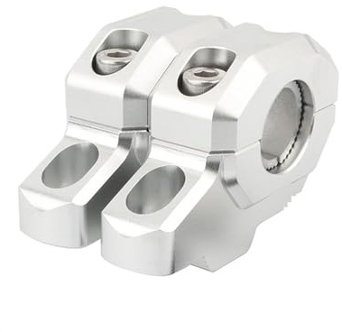För H&arley 22/28mm Motorcykel Styre Mount Riser Up 30mm Back Flyttad 21mm Extension Higher Handtagsförhöjare(Silver)