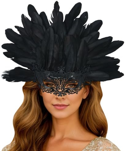 Kelandoom Masque Mascarade Vénitien Demi-Masque Carnaval Avec Détails Baroques Vintage Fantôme De L'Opéra Venise Couple Diy Blanc Papier Masques Visage Dore Cosplay Costume