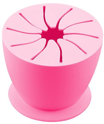 Gaomumu Craft Scrap Collector, Silicone Handicraft Waste Box with Suction Base for Vinyl, HTV, Paper Crafting, Scrapbooking, Embossing and DIY Projects, Easy to Clean and Stable(Pink)