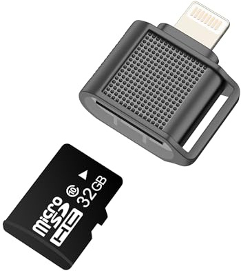 Scheda di memoria sul telefono cellulare, lettore di schede Micro SD, lettore di schede per iPhone 14, 13, 12 Pro Max, Lightning, fotocamera digitale, accessori per la trasmissione di memory stick