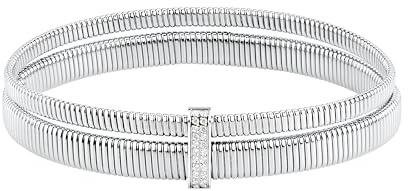 Morellato Bracciale Donna in Acciaio, Cristalli, Collezione ONDA, Bangle