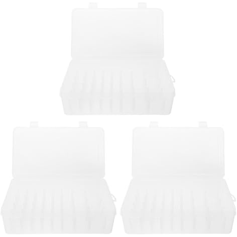 WRITWAA 3 Pezzi Cofanetto Porta Oggetti per Filo da Cucire con 42 Rocchetti, Organizer per Ricamo in Plastica Bianco, Compatto e Portatile, per Home Sewing e DIY Crafts