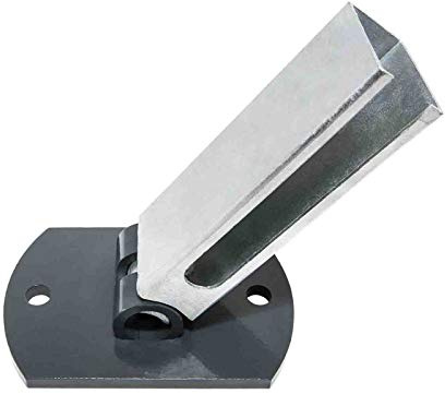 Zaundirekt Flexible Bodenplatte I RAL 7016 anthrazit I 60x40x2 Rechteckrohr I Zaunpfosten bis 1230mm Zaunhöhe I Fussplatten Adapter I Pfostenschuh