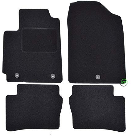 J&J AUTOMOTIVE | Velours Fußmatten Autotepiche Passend Für Picanto ab 2017, Genaue Passform, rutschfeste Untregrund, Verstärkt Im Pedalbereich