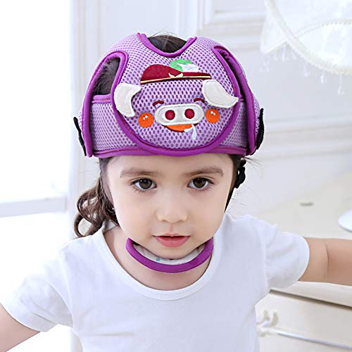 Rocky Green Baby Schutzhelm Weich Bequem Kleinkind Schutzhut 360° Anti Kollision Anti Fall Verstellbarer Baby Helm Schutzhelm Für Babys Von 1-5 Jahren,Lila