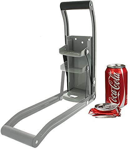 NIWWIN Trituradoras de latas montadas en la pared, trituradoras de latas de aluminio 2 en 1 y abridor de botellas, herramienta de reciclaje de bar y cocina para la extrusión de latas de cerveza, latas