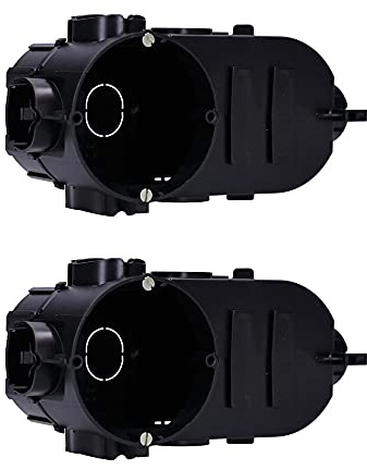 2 Stück Voxura Unterputz-Elektronikdose Schalterdose Gerätedose Tunnel | 149x67x60mm Einbauöffnung Ø 60mm Einbautiefe 67mm tief UP schwarz