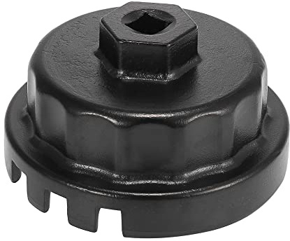 X AUTOHAUX Clé De Filtre À Huile 14 Cannelures pour Toyota Camry 07-21 1pc | 64.5mm, 3/8 Drive, 27mm Hexagonal, Pour Lexus ES350 07-21, Pour Toyota RAV4 06-19, Pour Toyota Highlander 08-21