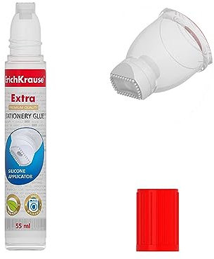 Pegamento marca ERICHKRAUSE modelo Erichkrause Pegamento - 55 ml - Aplicador de Silicona Suave - Alta Capacidad Adhesiva - Transparente - No Toxico - Resistente al Frio
