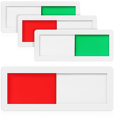 STOBOK 4 Stücke Schieberegler Besetzt Schieber Türschild Glas Privatsphäre Bitte Nicht Stören Schild Toiletten Schilder Schiebeschilder Selbstklebende WC Hinweisschild Büro Konferenzraum