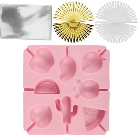 PRETYZOOM Ensemble De Moules À Sucettes en Silicone avec Bâtonnets pour La Fabrication De Bonbons Formes Créatives pour Friandises Maison