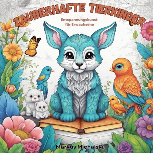 Zauberhafte Tierkinder - Entspannungskunst für Erwachsene: Ausmalbuch für Erwachsene mit interessanten Fakten, Malbuch, Geschenk zur Entspannung, Tierbabies