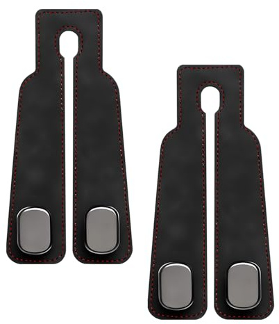 ZIGefofo 2 Stück Autositz Doppelhaken Rückenhaken Auto Lagerung Haken Taschenhalter Kopfstütze Auto Rücksitzhaken Aufbewahrungshaken für Autositzlehne Rücksitz Handtaschen Haken Taschen Schwarz