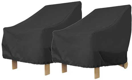 Retrok Adirondack Housse de chaise de jardin en tissu Oxford 210D imperméable pour chaise Adirondack - 91 x 85 x 80 cm - Anti-poussière - Anti-UV - Pour chaise de jardin