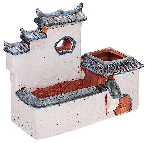 OFFSCH Vaso Per Piante in Ceramica A Forma Di Casa Contenitore Creativo Per Succulente Adatto Per Fiori Da Giardinaggio E Decorazioni