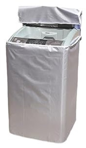 IAEXUOQC Housse pour Machine à Laver Housse imperméable en Polyester for Machine à Laver, 2 pièces, for sèche-Linge, Protection Solaire, revêtement argenté pour ExtéRieur(53x55x86cm)