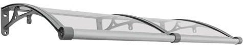 Regendach für Haustür, Aluminium-Legierung Bogen Regenhaus Haustür Regenhaus Draußen Sonnenschutz, für Balkone Dächer Höfe 120 * 60cm