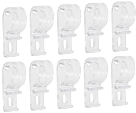 MAGICLULU 20piezas Ganchos para Cortinas Enrollables Clips Transparentes para Persianas Soporte De Cordón Clip Fijación para Cortinas De Baño Enganche Fácil para Decoración