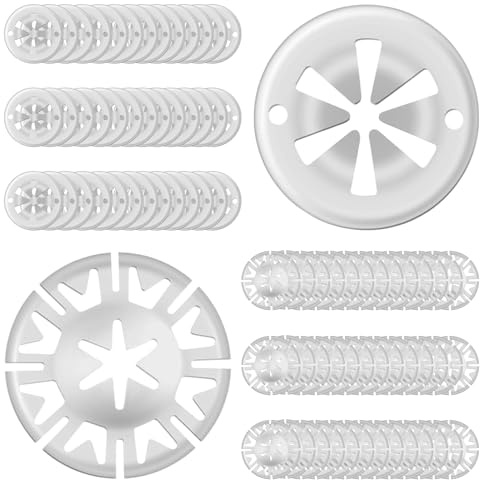 Culinavog 80pcs Clips De Fijación Térmica Auto, Discos De Sujeción Capó Coche, Arandelas Para Escudo Térmico, Arandelas De Bloqueo Rápido Starlock En Metal, Arandelas Metálicas Coche (2 Estilos)
