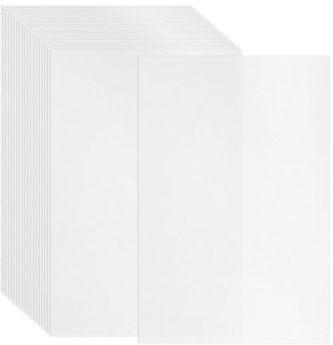 20 Blatt Schrumpffolie zum Bemalen, A4 Schrumpf-Folie für Malerei, Transparente Schrumpfpapier Kunststoff Schrumpffolien Durchscheinend für Kinder Studenten DIY Handwerk, Kunst Dekorative