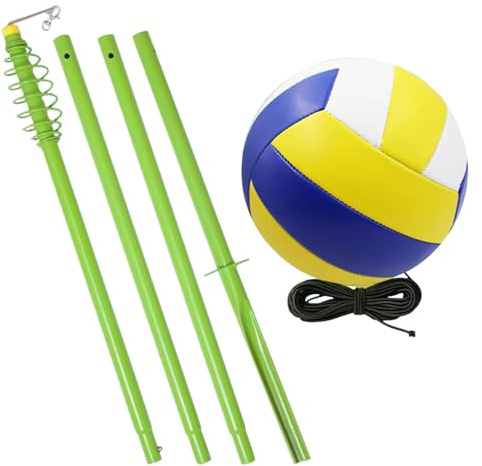 Generisch Volleyball Training Equipment, Serving Setter Trainer, 82.68 Inches Spiking Practice Aid Strap, Adjustable Gear with Ball Holder, Ideal for Teens, Adults, Women, Beginners, Home, Outdoor