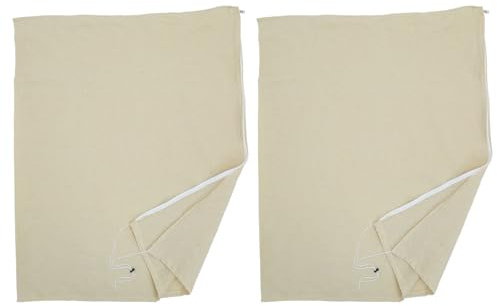 BESTonZON 2 Stück Jute Pflanzenabdeckungen 80X100cm Wiederverwendbare Frostschutzsäcke mit Kordelzug für Outdoor Garten Atmungsaktiv und Winddicht Winterschutz für Blumentöpfe und Gemüse