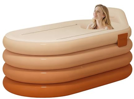 Bañera Inflable - Incluye Bomba de Pie para Lavado Corporal Completo,Ducha Hinchable Portátil - Relajación en SPA, Apartamento, Hogar, Hombre, Mujer