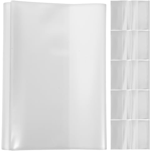 LOCZUK Forro Libros Transparente Pp, 10 Fundas Ajustables y Resistentes al Agua para Libros A5/22k, Protección Reutilizable para Cuadernos y Texto