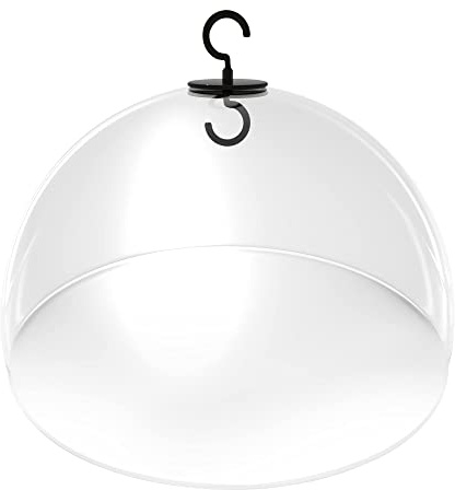 PFNRTH Ekorre baffel för herdekrok eller ekorre baffel för att hänga fågelmatare, 30 cm klart skyddskåpa för trädgårdsmästare.