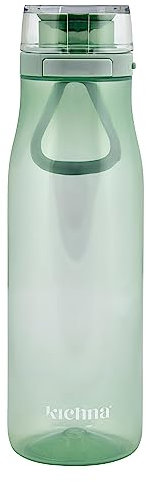 Kichna The Quencher Sports Drinks Water Bottle 700ml | Reusable BPA-free Plastic Water Bottle with Carry Loop & Side Lock | Leak Proof Flip Lid for Gym, Hiking & Yoga | Color Pistachio Green